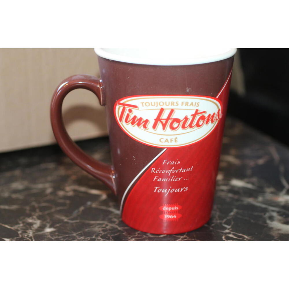 TIM HORTONS Ceramic Coffee MUG tasse à Café français / English